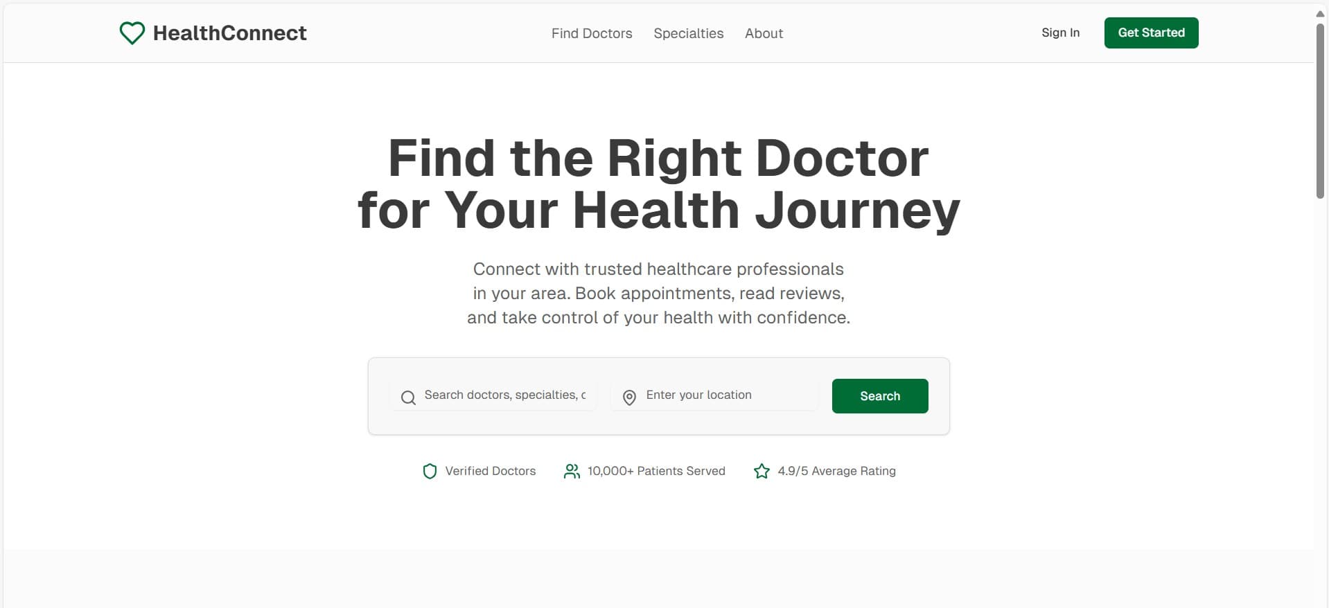 HealthConnect interface preview