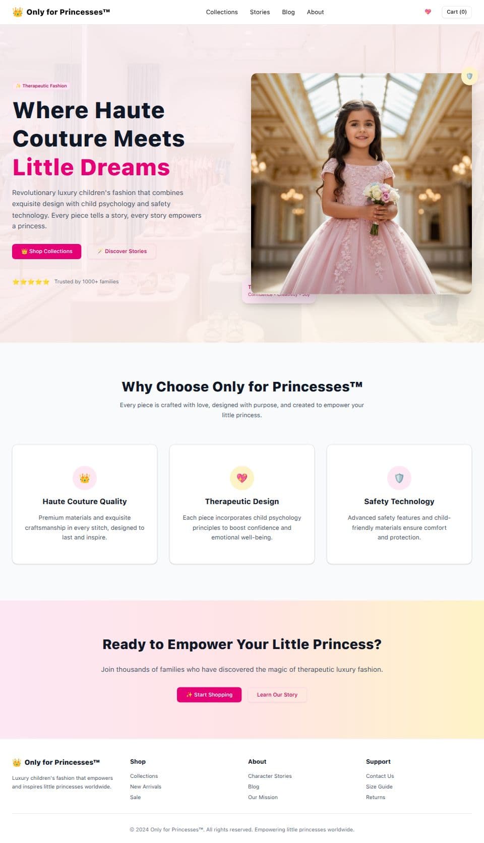 Only for Princesses interface preview